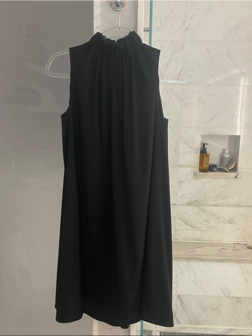 COS Sleeveless High-Neck Black Mini Dress
